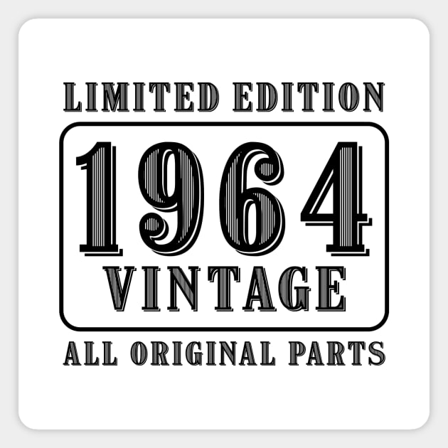 All original parts vintage 1964 limited edition birthday Magnet by colorsplash